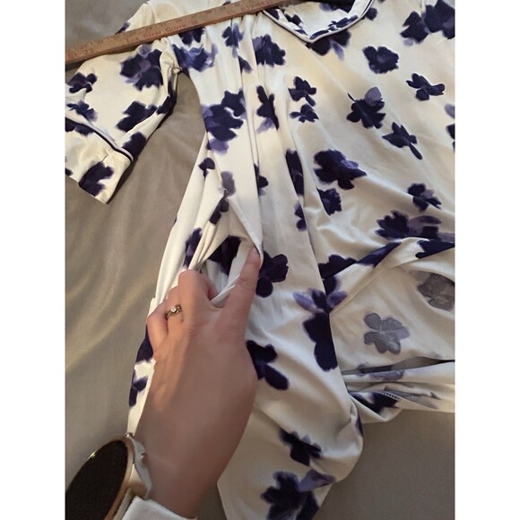 SIMPLY VERA WANG Nightgown Lounge Sleep Shirt Large / L Purple Floral Nightie - Picture 6 of 8